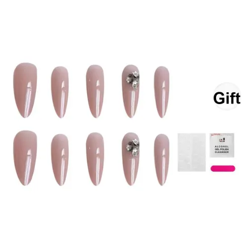 JIABITU Премиум Тяжелый Уход Осветляющий Универсальный Стиль False Nail Миндаль Все Сезон Зеленый Однотонный Стиль Instagram