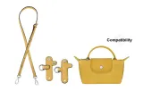 Adjustment Shoulder Strap 94-114cm+Free Perforated (Yellow Silver-Tone Buckle)