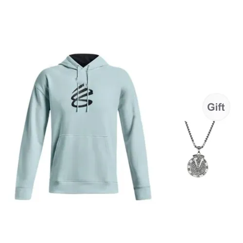 Under Armour Curry Sweatshirt Men's Signal Blue Comes With Necklace