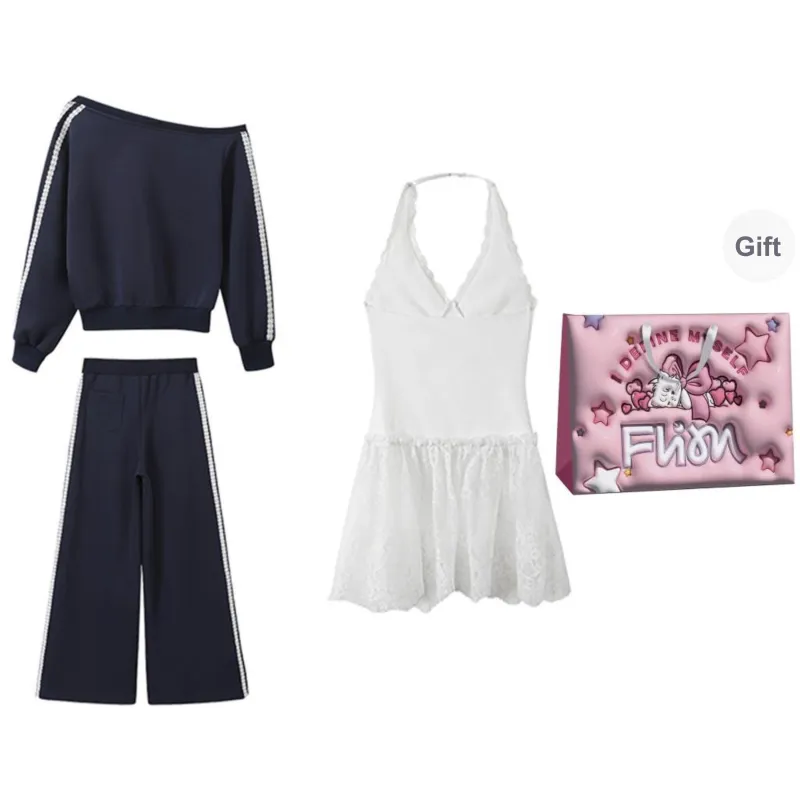 FLIM Casual Suit Women's Navy Blue-5