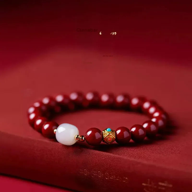 DTOTO Reconstructed Cinnabar Bracelets Unisex-1