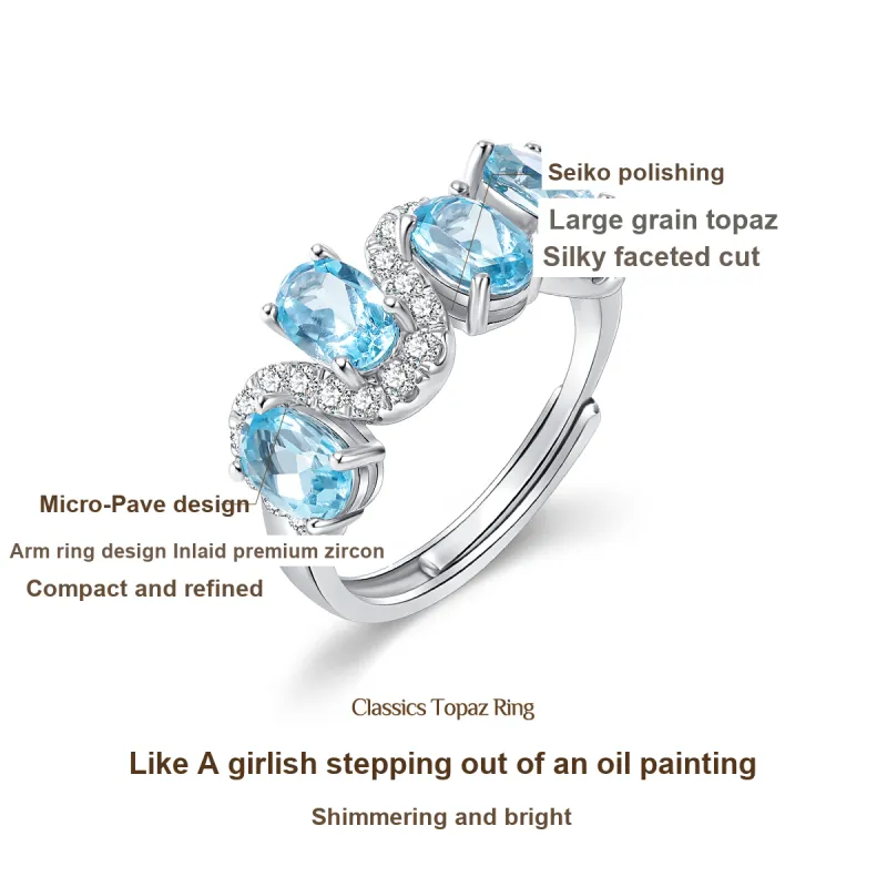 IL&CO. Colored Gemstone Rings Women's-2