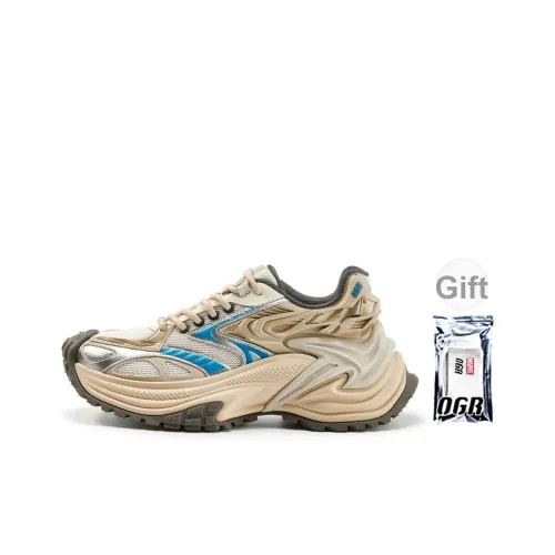 OGR Высота Увеличивающие Дышащие Низкие Кроссовки для Бега Unisex Light Dune