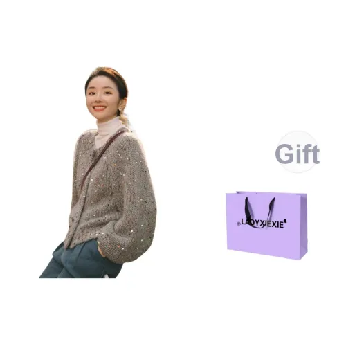 LADYXIEXIE Серый Женский Трикотаж