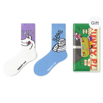 PL Mid Calf Socks Unisex Shopping Bag 2 Pack