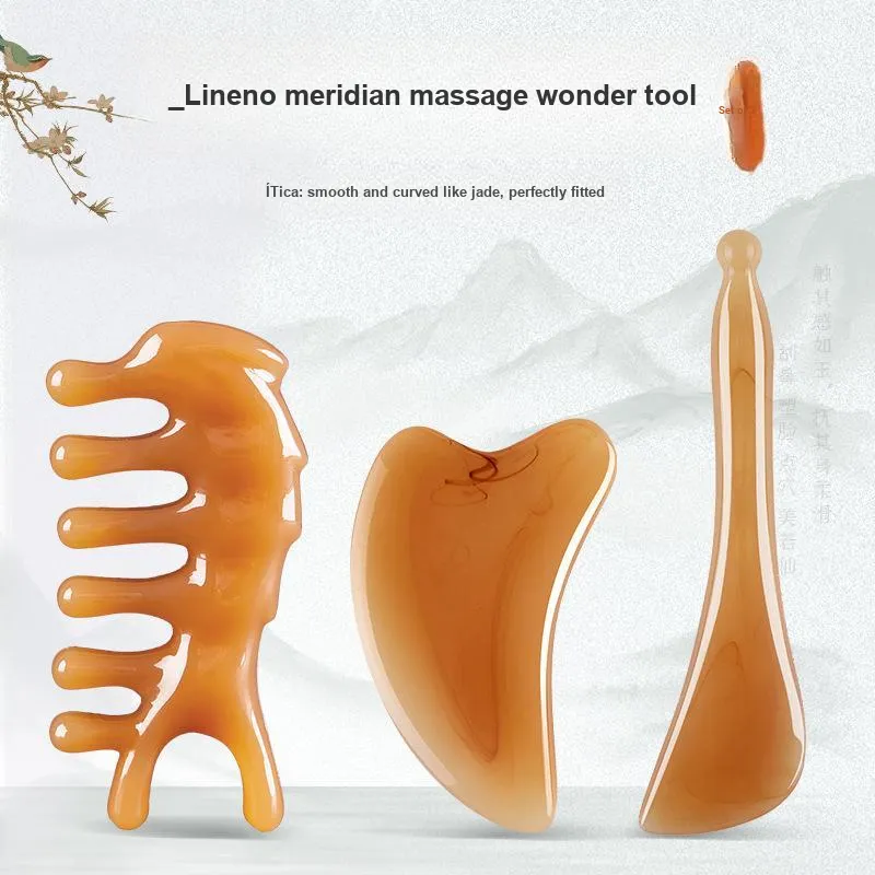 JINGLINGLONG Resin Nose Scraper Facial Massager Beauty Tool Face Scraper Skin Smoother Warm And Gentle-1