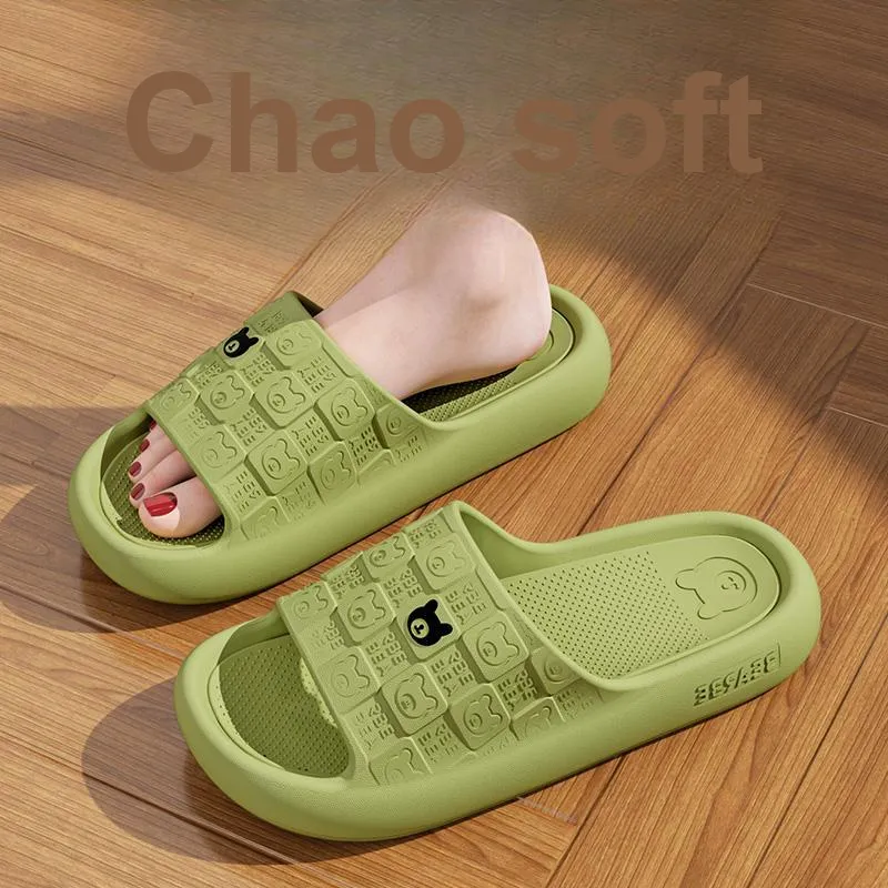 Foot Recreation Summer Indoor Bathing Slip Resistant Squashy And Bouncy Feeling Platform Home Slippers-23