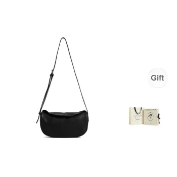 COCOEVA Cow Leather Advanced Sensory Shoulder Bag Women's Black/Brown
