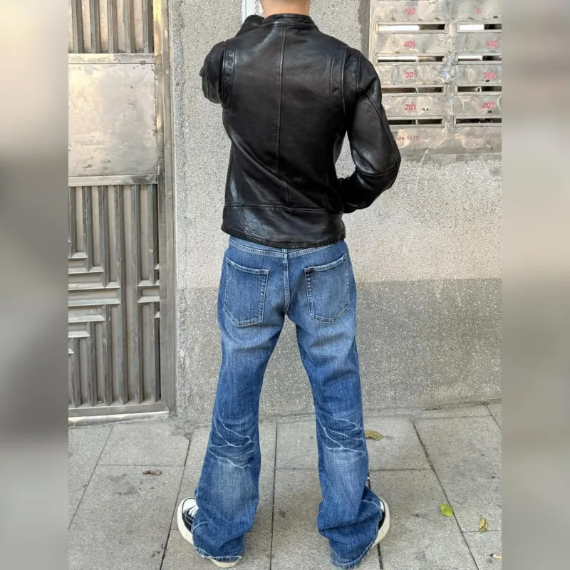 Haonanhuang Jeans Unisex Blue-3