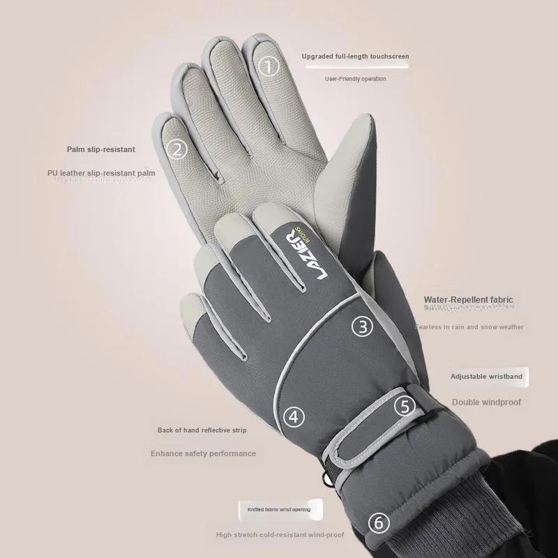 TANLU Ski Gloves Insulated For Cold Weather Outdoor Gloves Unisex-1