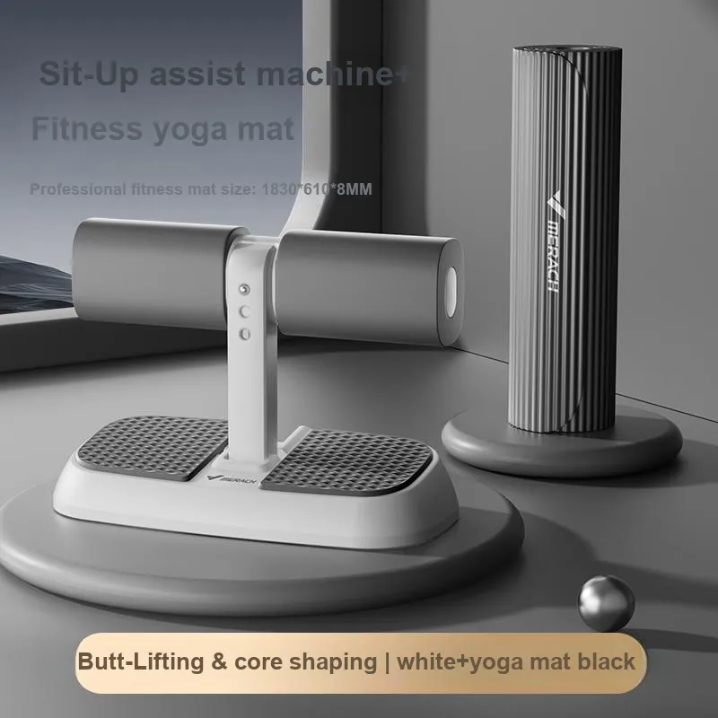 MERACH Sit Up Assist Devices Black Home Indoor Sports Unisex Suction Cup Adjustable With Three Levels Abdominal Toning-11