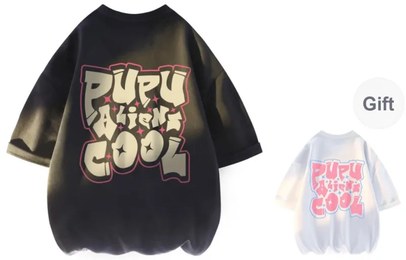 PUPU ALIENS T-Shirt Summer Unisex-10