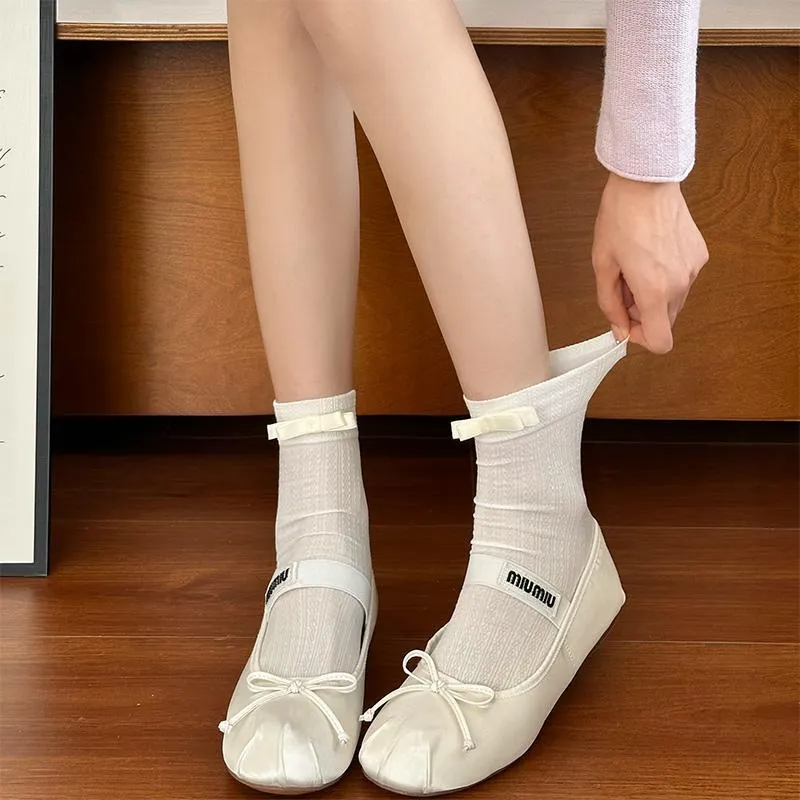 Moremoli Mid Calf Socks Women's Shopping Bag 2 Pack-2