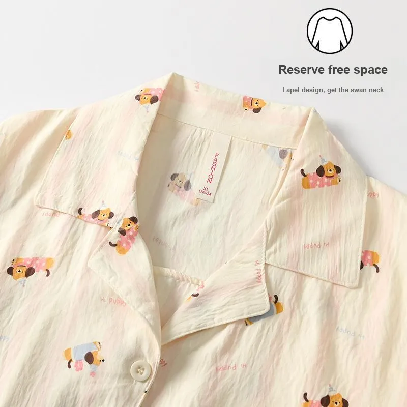 Gongdie Pajama Set Women's Apricot-2