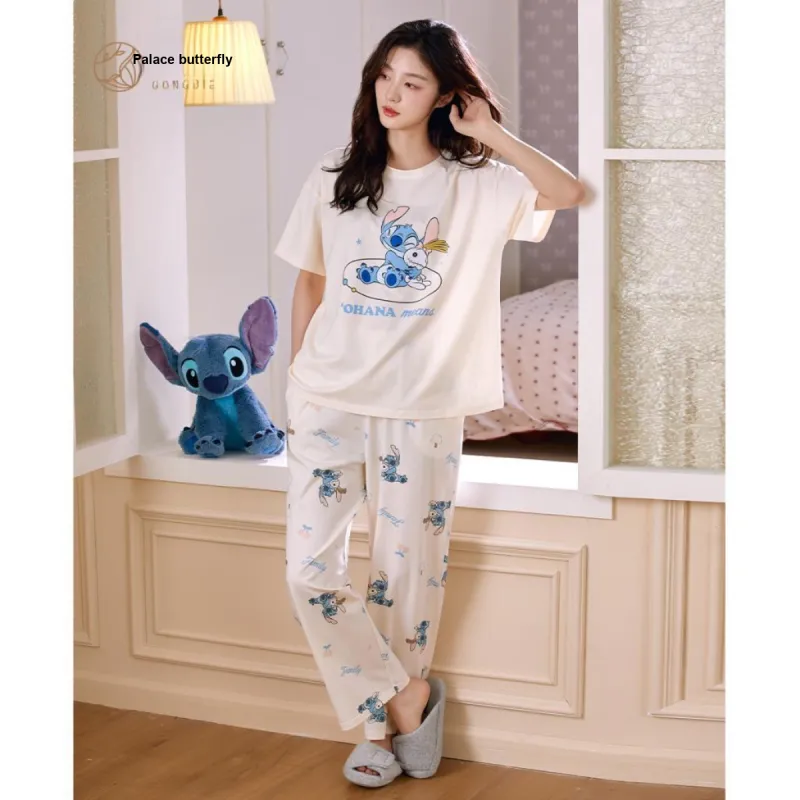 Gongdie x Disney Pajama Set Women's Apricot-2