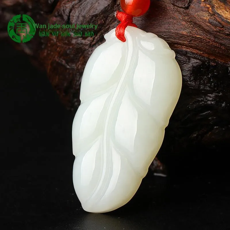 WANYUHUN Hetian Jade Pendants White Jade Unisex-5