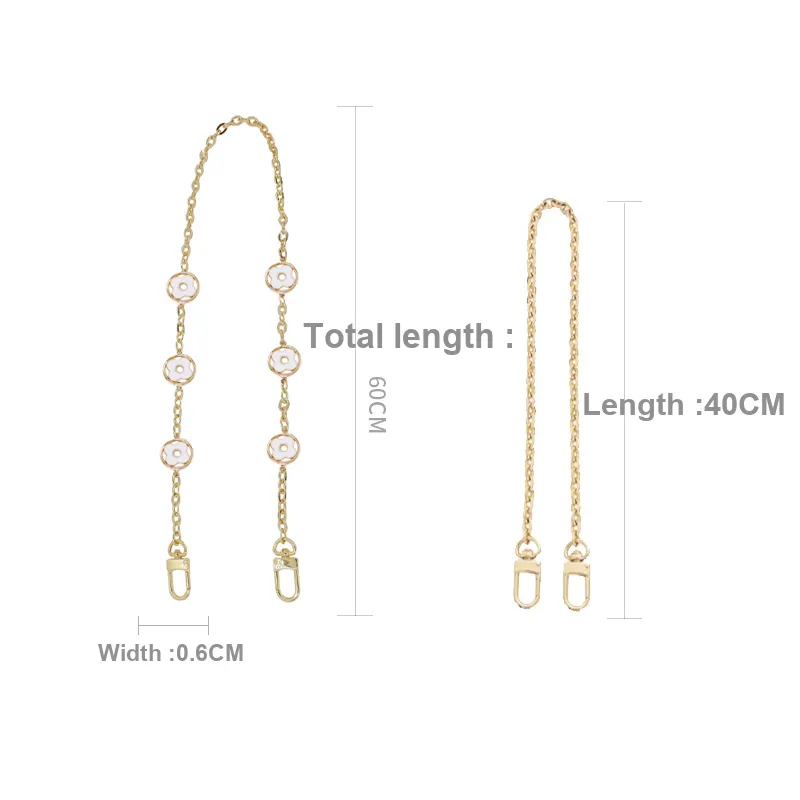 Metal Bag Shoulder Strap Women's Gold-20