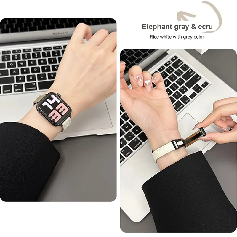 Senior's House Apple Compatibility Watch Band 38 49mm Leather Material-1