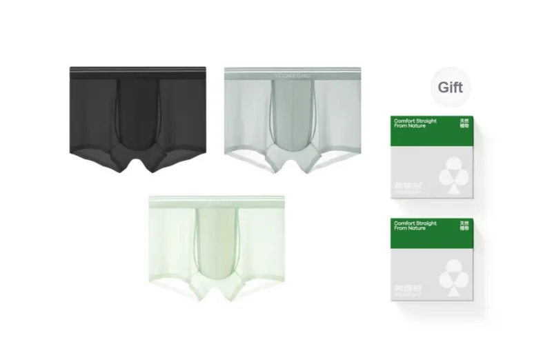 YOUKESHU Underpants Men's Shopping Bag 3 Pack-5