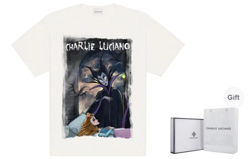 Charlie Luciano T Shirt Unisex White-0