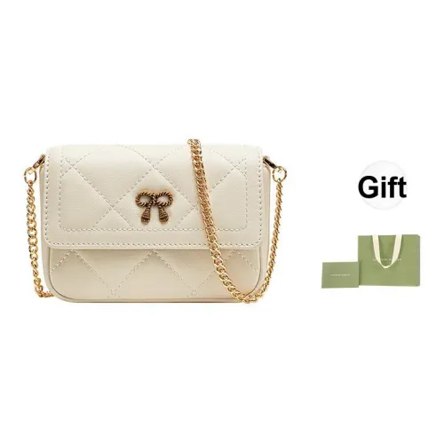 VANESSA HOGAN Сумка через плечо из коровьей кожи Мини Женская Экрю