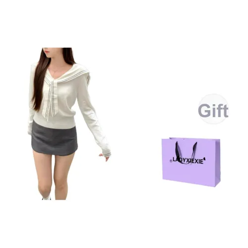 LADYXIEXIE Абрикос Женская Трикотажная