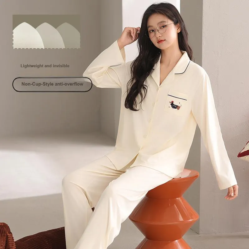 White Ran Women's Pajama Sets-6