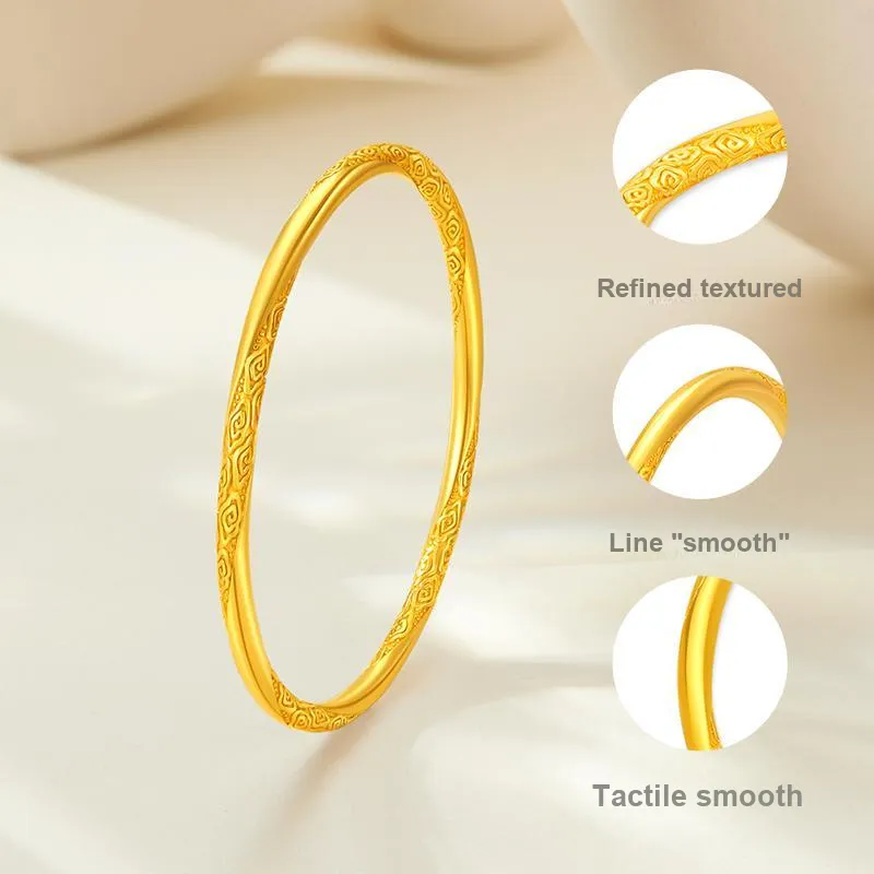 CHOW TAI SENG 990 Fine Silver Bangles Women's-1