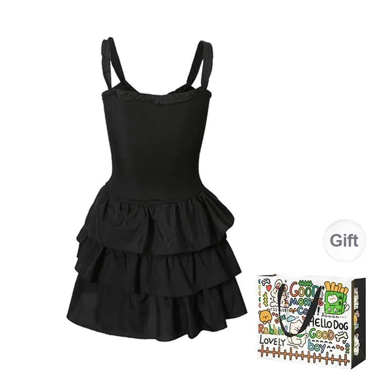 OURUOKE Slip Dresses Women's Black Shopping Bag-1