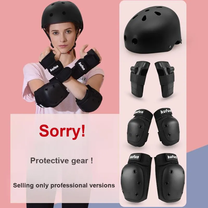 KUFUN Skateboard Protective Gears Composite Material EVA Outdoor Sports Unisex S M L XL Phantom Black-2