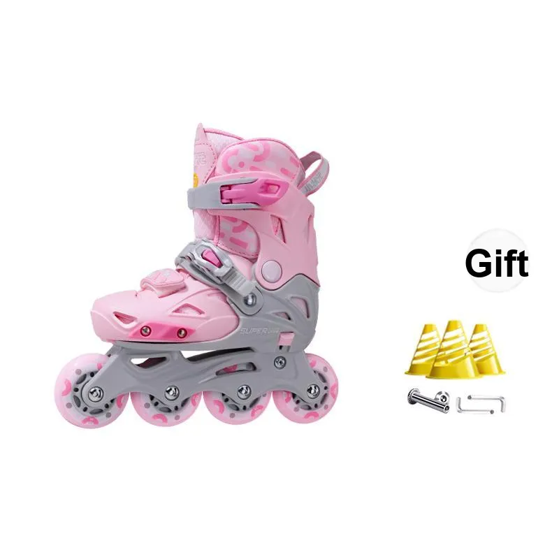 Papaison Inline Skates Carbon Steel PU PP Casual Shopping Unisex S/M/L Pink/Blue