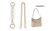 Coach straight gold pearl 15cm + decorative chain puppy buckle 45cm