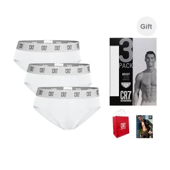 CR7 CRISTIANO RONALDO Triangle Underwear Men's 3 Pack White