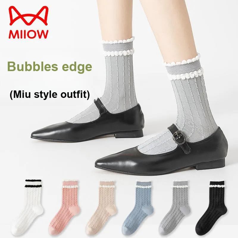 MIIOW Mid Calf Socks Women's 5 Pack-10