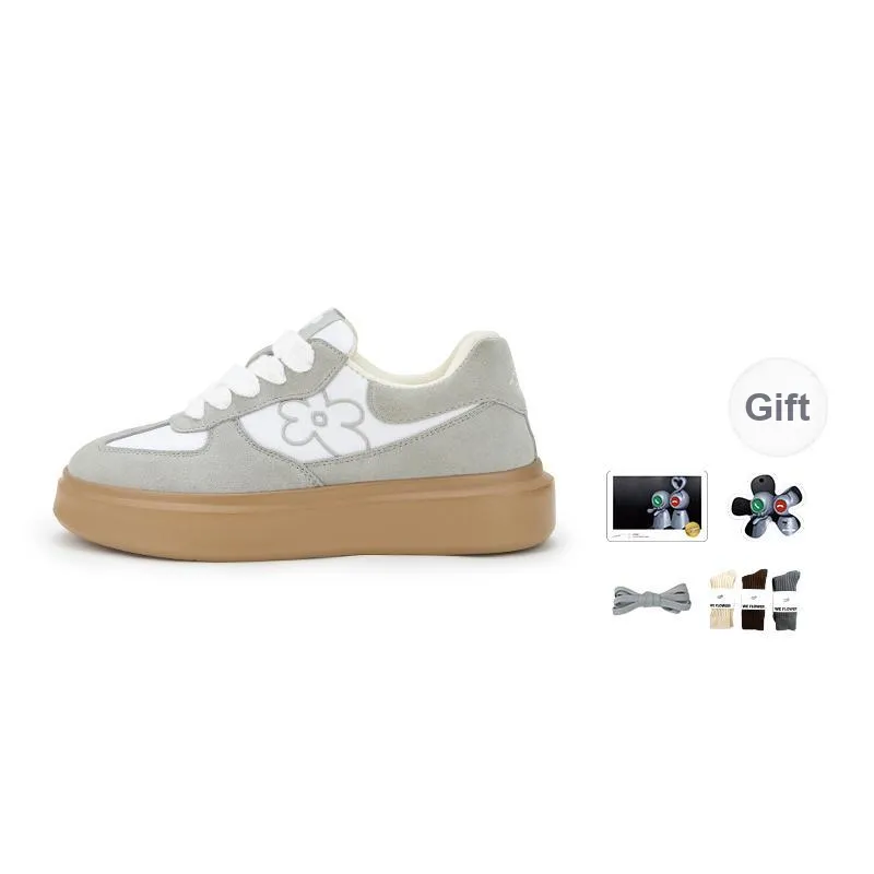 WE FLOWER Skateboard Shoes Unisex Low Top White-7