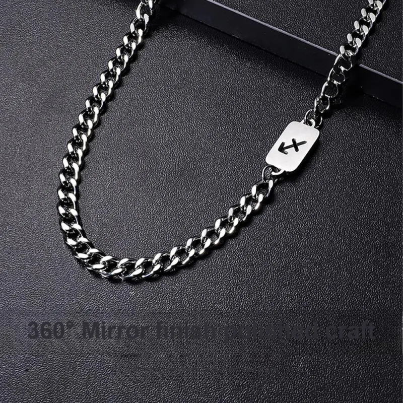 FOREVER MELODY Titanium Steel Necklaces Men's-64