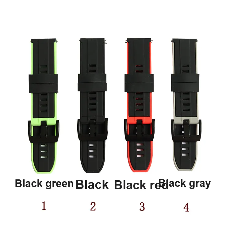 CHRROTA Compatibility Huawei GT2/GT3 Strap Huawei Magic Watch GT20/22mm Two Tone Silicone Strap Watch Strap-2