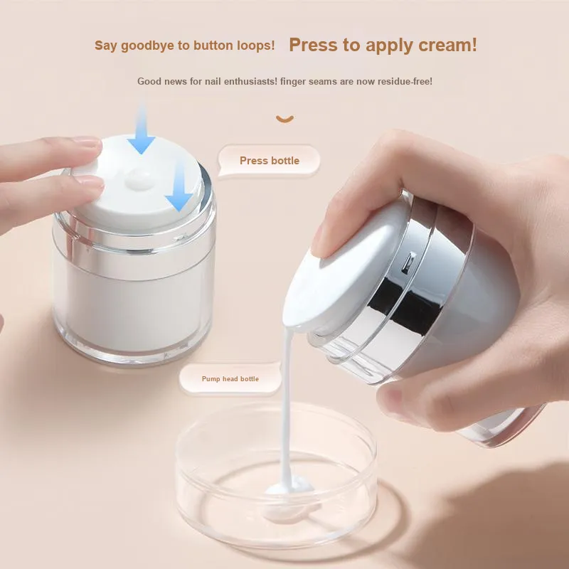 NILIYA Face Cream With Vacuum Push Button Travel Portable Bottles With Dividers-7