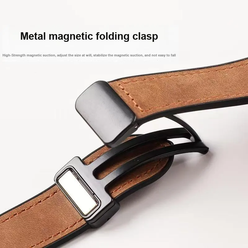 Vobafe OPPO Compatibility Watch Band 20.3cm Silicone, Leather Material-4