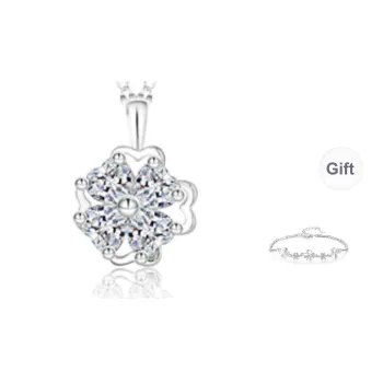 EUA S999 Fine Silver Gift Box Set Necklace Women's Give A Bracelet