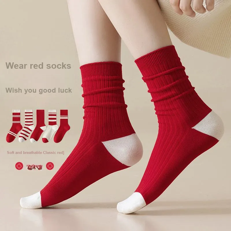 Cotton Gene Mid Calf Socks Women's 5 Pack-4
