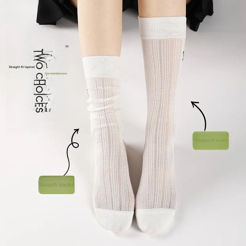MIIOW Trend Party Series Mid-Calf Socks Women's Shopping Bag 5 Pack-48