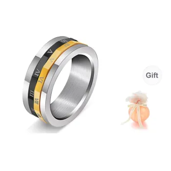 ACROWM Titanium Steel Rings Unisex