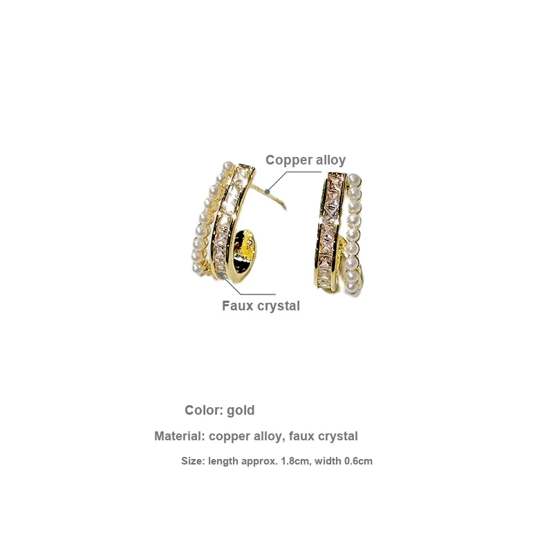 Yiru Copper Alloy Hoop Earrings Jewelry Accessories Women's-2