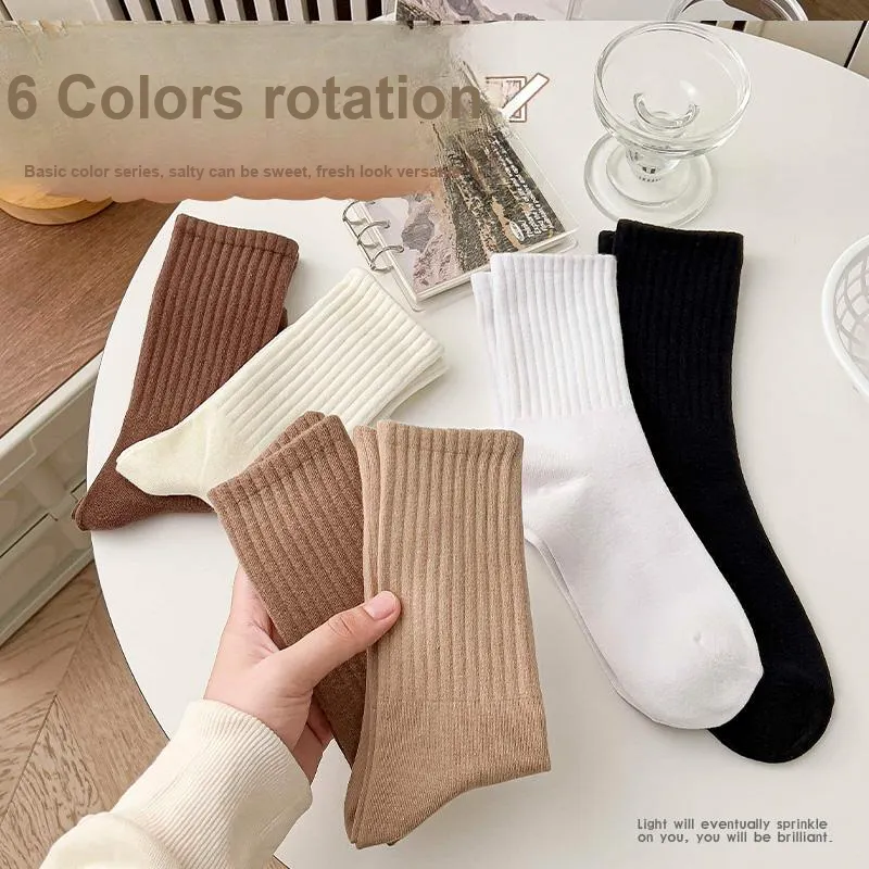 Lan Miao Mid Calf Socks Women's 7 Pack-10