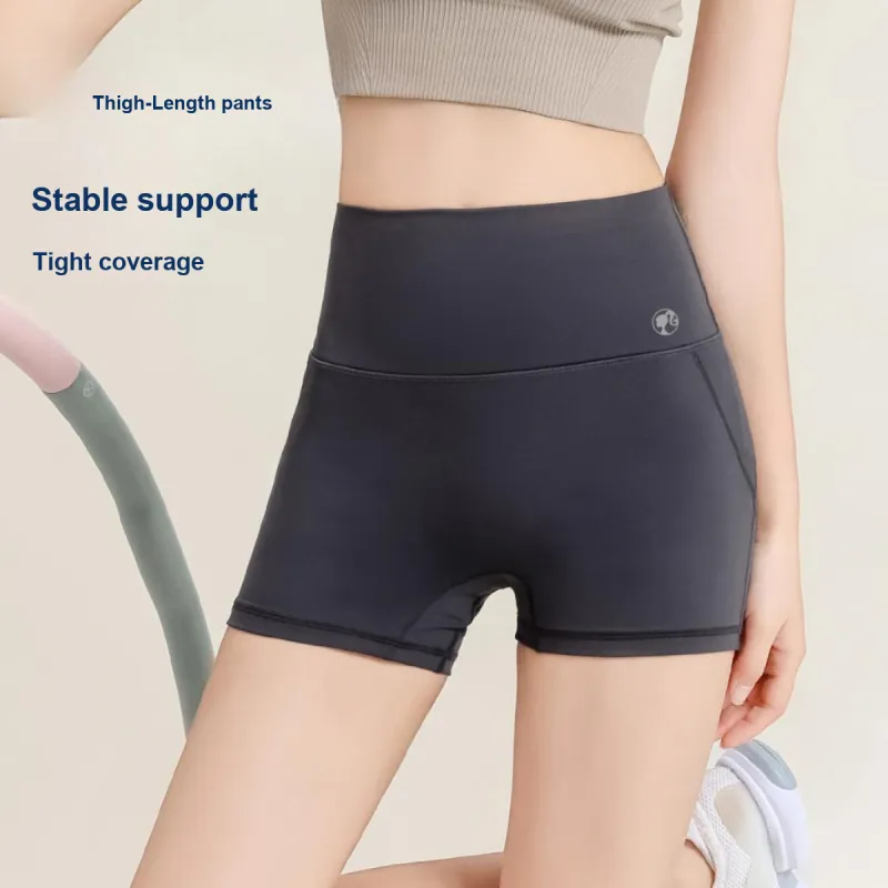 Barbie Yoga Shorts Women's Carbon Black Gray-2