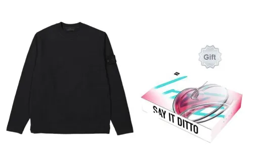 STONE ISLAND SS23 GHOST PIECES Sweatshirts Men Black - Gift Box Sets