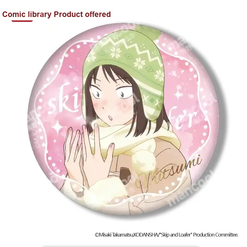 MANCOOL Merch Skip And Loafer Animation Standee Rock Kura Mitsumi Shigeru Kei Badges-3