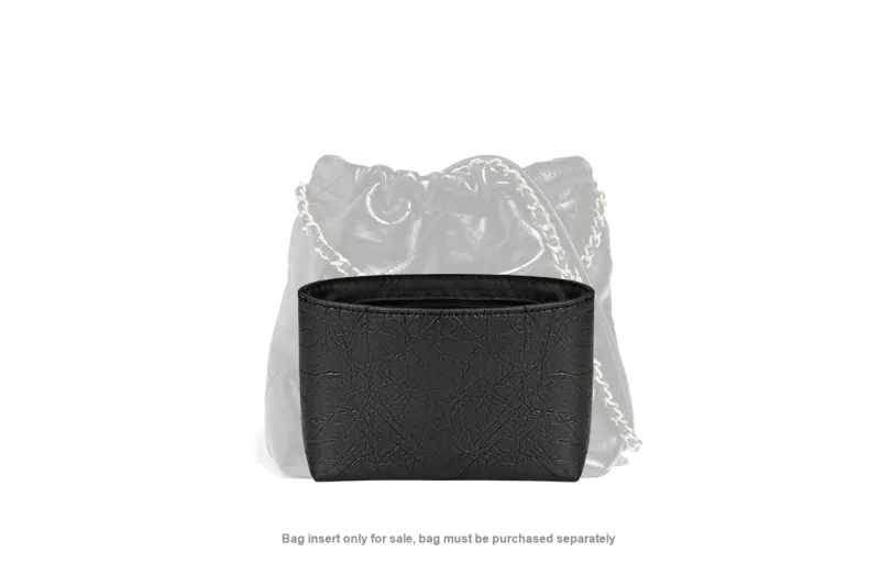 Lan Bao Fan Cow Leather Bag Accessory Bag Insert Unisex Black/White-6