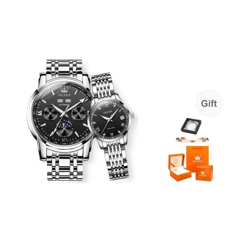 OLEVS Heart-to-Heart Knot Collection Mechanical Movement Watch Unisex White Dial-6